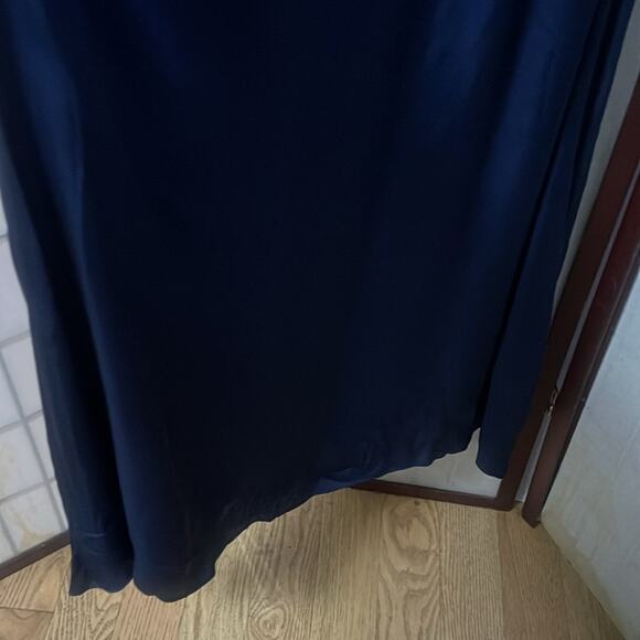 THE‎ KOOPLES PLAIN COLOR LONG SLEEVE MAXI DRESS IN NIGHT BLUE SIZE 1 S - Picture 3 of 11